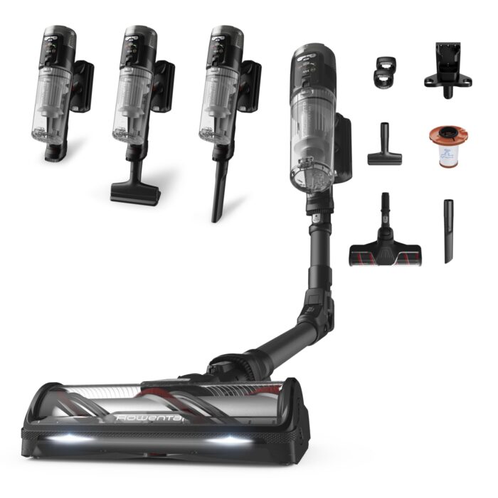 Rowenta X-Force Flex 13.60, kabelloser Akku-Staubsauger, Allergiker-Modell, tiefe Reinigungskraft, Flex-Gelenk, 150 Air Watt, bis zu 60 Minuten Laufzeit, Made in France, RH9A36WV