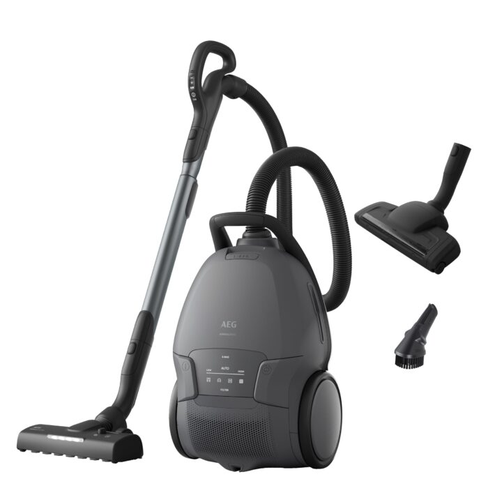 AEG Ultimate 8000 Staubsauger mit Beutel, Testsieger der Stiftung Warentest, hohe Saugleistung, Auto-Modus, Alle Böden, 48% Recyclingkunststoff, 3in1 Düse, HEPA-Filtration, 12m, LED-Licht, AB81U1SW