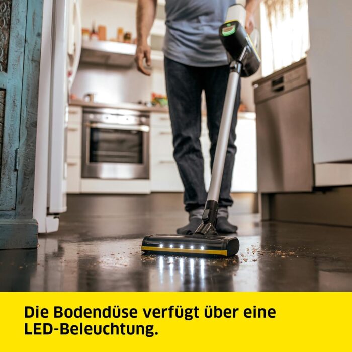 KÄRCHER Akku-Staubsauger VC 6 Cordless ourFamily, 2 Saugstufen, Laufzeit: bis zu 50 min., Gewicht: 2,8 kg, 25,2 V Akku, Wandhalterung mit Ladefunktion, Boden- und Fugendüse, Staubbürste, Weiß