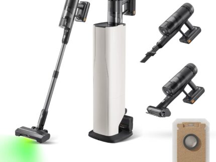 roborock H60 Hub Ultra Akku Staubsauger mit Absaugstation, 210AW kraftvolle Saugleistung, 90 Min. maximale Laufzeit, Staubsauger kabellos, Anti-Tangle Bürste für Teppiche, Hartböden, Tierhaare, Auto