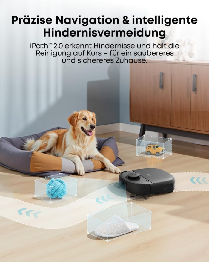 eufy Neuheit 2026 von Anker Saug- und Wischroboter C28 5-in-1 mit selbstreinigender HydroJet-Wischrolle, 15.000Pa Turbo-Saugkraft, Anti-Verheddern, KI-Hindernisvermeidung