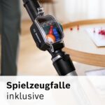 Bosch Staubsauger beutellos Serie 6 ProFamily BGC41XFMLY, ideal für Allergiker, Hygiene-Filter, 10 J. Motorgarantie, Spielzeugfalle, XXL-Polsterdüse, XXL-Fugendüse, hohe Saugkraft, leise, 750 W, blau
