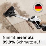 Bosch Akku-Staubsauger Unlimited 6 BCS611AM, kabelloser Handstaubsauger, beutellos, leicht, Hygiene-Filter, 10 Jahre Motorgarantie, hohe Saugleistung, Lange Laufzeit, alle Bodenarten, weiß