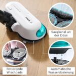 Bosch Akku-Staubsauger Unlimited 7 ProHygienic Aqua BKS71HYG4, kabellos, 2in1 Saugen & Wischen, Knickrohr, HEPA-Filtersystem, 10 J. Motorgarantie, Wechselakku, Mini-Turbo-Düse, Made in Germany, weiß